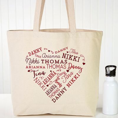 Close To Her Heart Canvas Tote Bag