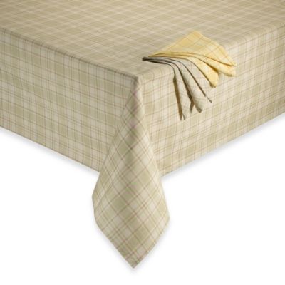 Tuscan Plaid Laminated Fabric Tablecloth