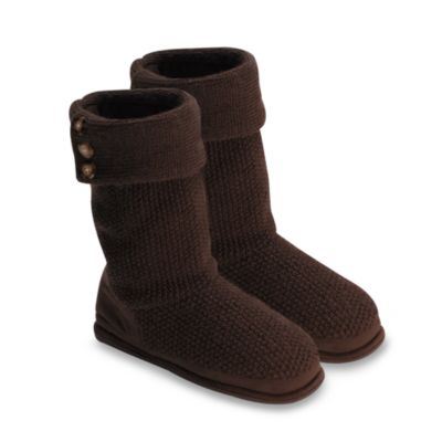 Dearfoams® Women&#39;s Knit Boot Slippers - Large - Bed Bath & Beyond