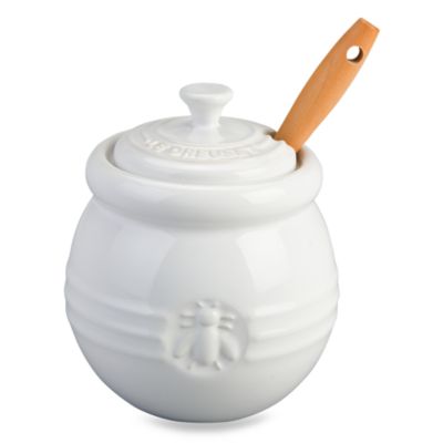 Le Creuset® Honey Pot With Silicone Dipper - White - Bed Bath & Beyond