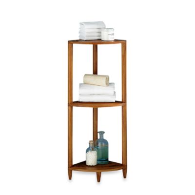 Teak Corner Towel Rack - Bed Bath & Beyond