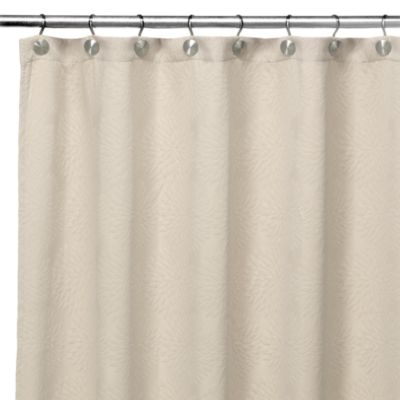 DKNY Chrysanthemum Ivory Fabric Shower Curtain - Bed Bath & Beyond