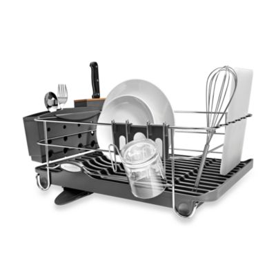 simplehuman® Waveframe Dish Rack - Gray - Bed Bath & Beyond