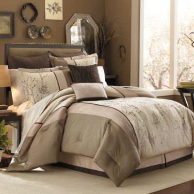 ... Lark Brown 8-Piece Full Complete Bed Ensemble from Bed Bath & Beyond