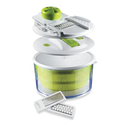 Sharper Image&reg; 4-in-1 Salad Spinner Mandoline Slicer