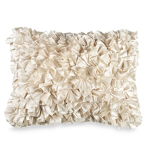 Extreme Ruffles Decorative Throw Pillow in Ivory - Bed Bath & Beyond