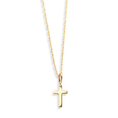 cross necklace baby gold 14k elegant