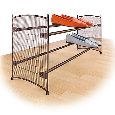 Buy Lynk Expandable Mesh Shoe Rack in Bronze from Bed Bath & Beyond