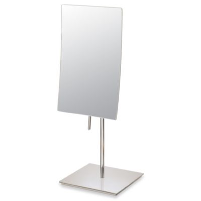 Mirror Imageâ„¢ Minimalist Rectangular 3X Vanity Mirror with Brushed ...