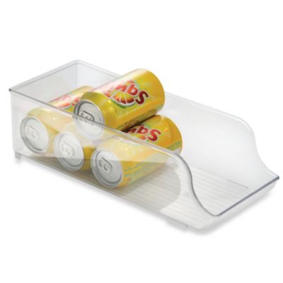 soda organizer fridge interdesign binz bin clear storage holder shipping organization bedbathandbeyond