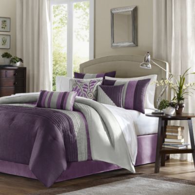 ... Bedding > Bedding > Comforters > Amherst Plum 7-Piece Queen Comf...