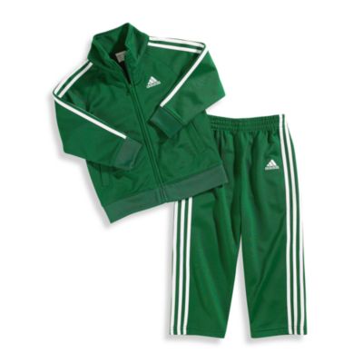 green tracksuit white stripe