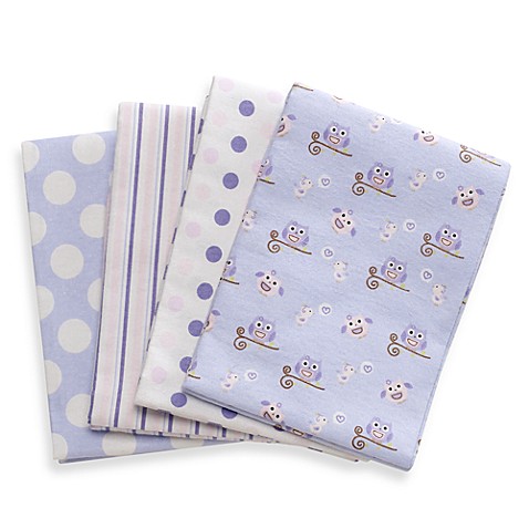 receiving blankets purple owl kidsline