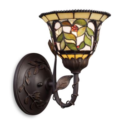 Buy ELK Lighting Majestic 2-Light Sconce with Tiffany Style Glass ...