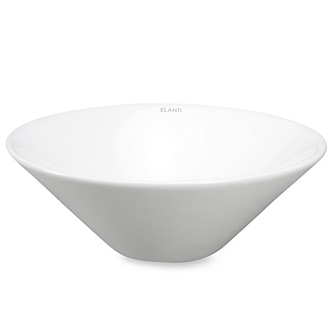 Buy Elanti EC9829 Porcelain White Vessel Deep Bowl Sink from Bed Bath ...