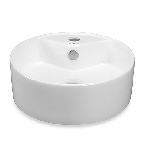 ... Porcelain White Above-Counter Round Bowl Sink from Bed Bath & Beyond