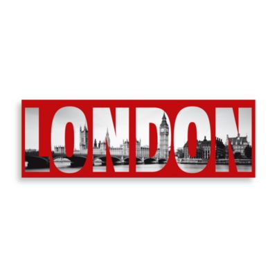 London Wall Art in Red - Bed Bath & Beyond