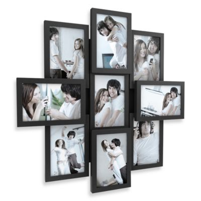 Twist And Peg 9-opening Collage Frame In Black - Bed Bath & Beyond