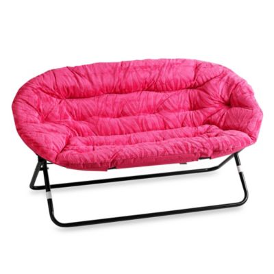Idea Nova Double Saucer Chair in Pink Zebra - Bed Bath & Beyond