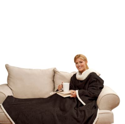 Snuggie™ Sherpa Style Throw - Chocolate - Bed Bath & Beyond