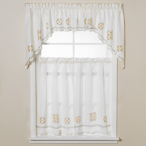 Buy Floral Medallion Window Curtain Valance from Bed Bath & Beyond