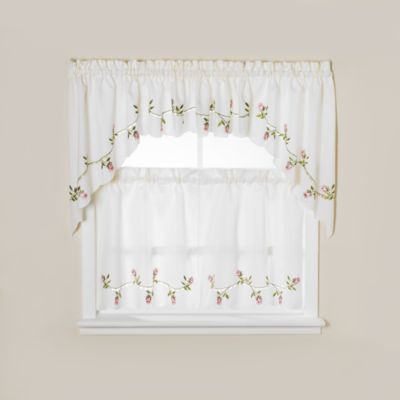 Winding Rose Window Curtain Tiers - Bed Bath & Beyond