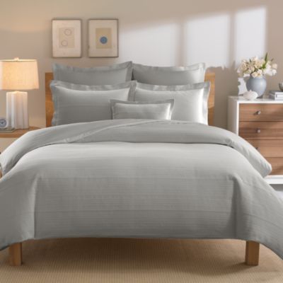 real simple linear grey duvet cover the linear duvet cover