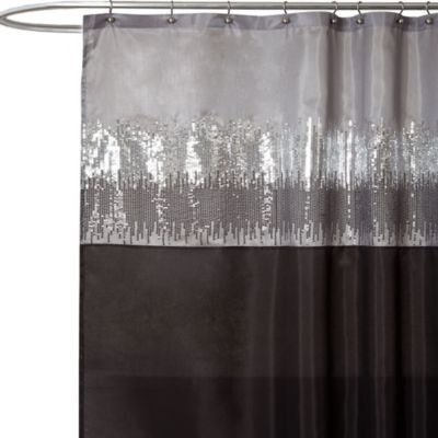 Stand Up Shower Curtain Black and Lime Green Shower