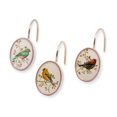 Bird Shower Curtain Hooks Ocean Shower Curtain Rings