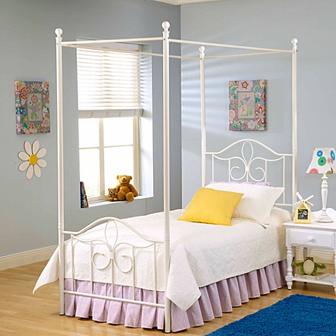 ... Furniture Westfield Canopy Metal Bed Set with Canopy Kit and Rails