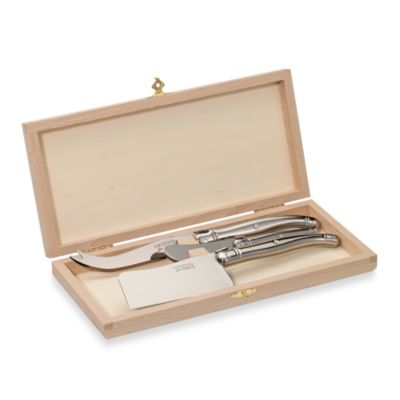 Knife Stainless box laguiole Steel Piece Laguiole with in knife set  cheese Cheese 3 Handles and  Set