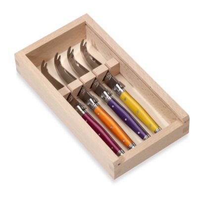 Storage  guide knife Colored Knife cheese with 4 Piece Cheese Cheese Set Knives > Laguiole