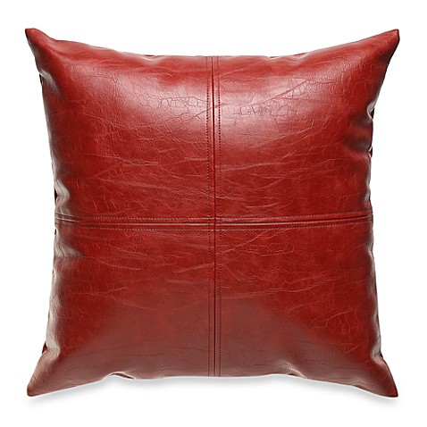 San Francisco Faux Leather Red Throw Pillow - Bed Bath & Beyond