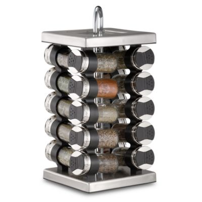 steel 20 jar spice rack attractive stainless steel spice rack ...