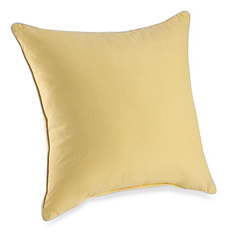 Montauk Square Throw Pillow in Yellow - Bed Bath & Beyond