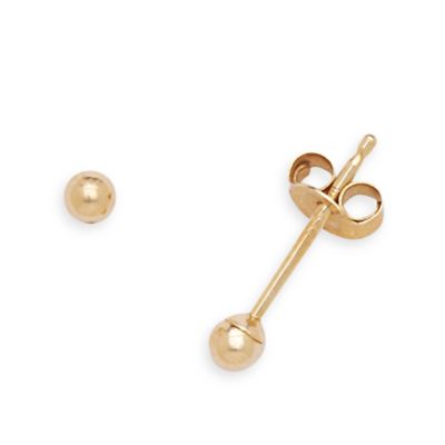 earrings baby gold 14k ball yellow children jewelry
