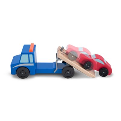 green toys flatbed truck & race car