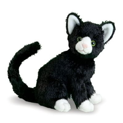 black stuffed cat toy