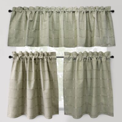 Buy Park B. Smith Durham Square 24-inch Kitchen Window Curtain Tier 