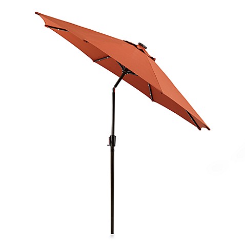 Foot Outdoor Round Bronze Solar Umbrella with Aluminum Frame