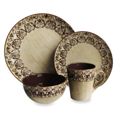image of American Atelier Mehndi 16-Piece Dinnerware Set