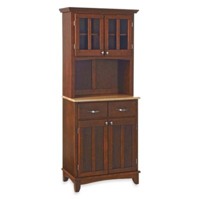 hutch styles buffet wood natural server oak alternate alt bedbathandbeyond bath bed