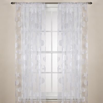 ... Sea Shells > Nantucket Sheer 108-Inch Rod Pocket Window Curtain Panel