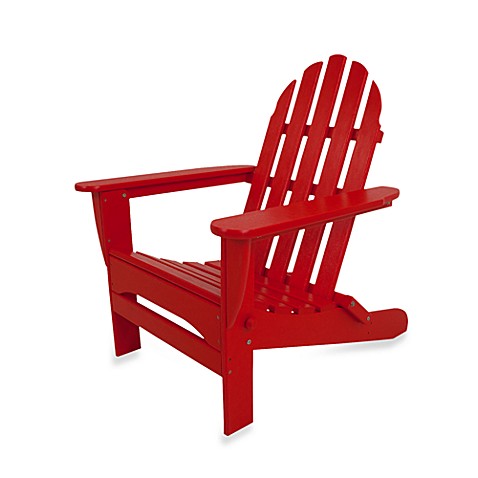 Buy POLYWOOD® Folding Adirondack Chair in Red from Bed Bath &amp; Beyond