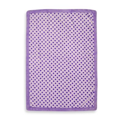 Just Born® Lavender Flower Print Fluffy Fleece Blanket