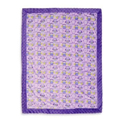 Just Born® Owl Print Valboa Blanket