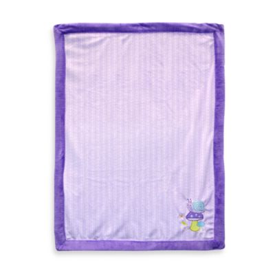 Just Born® Snail Applique Lavender Valboa Blanket