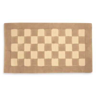 Park B. Smith® 20-Inch X 30-Inch Checkers Squares Bath Rug In Natural ...