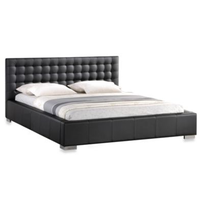 Buy Madison Queen Platform Bed with Upholstered Headboard from Bed 