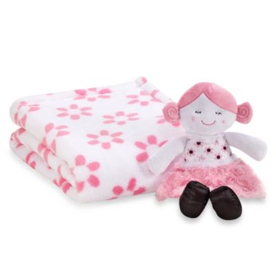 Cutie Pie® 2-Piece Blanket with Doll Set - Flower